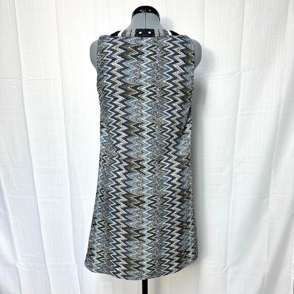Anthropologie Beautiful Stories Beaded V-Neck High Low Hem Tunic Top Boho Sz: M - Picture 4 of 9